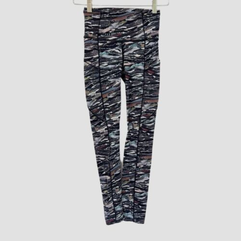Lululemon Athletica Multicolor Geometric Print Activewear Leggings US2